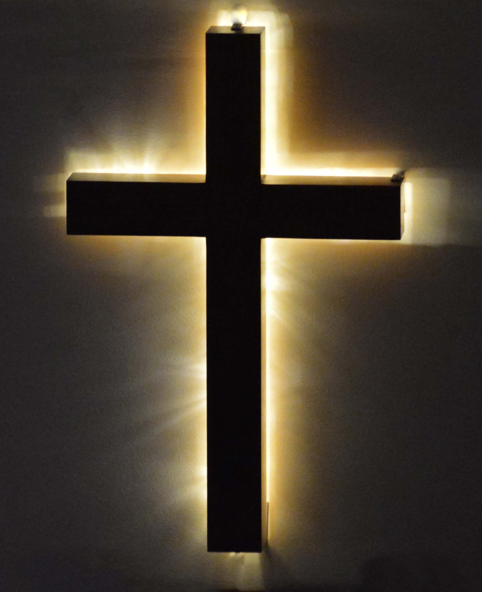 backlit cross